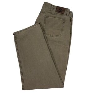 Wrangler‎ Authentic Jeans Mens 40x32 Relaxed Fit Tan Brown Denim 97601TM Cotton